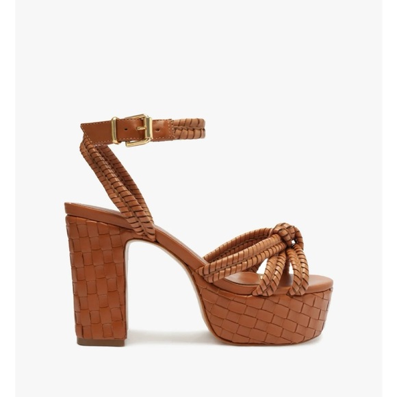 SCHUTZ Shoes - Braided Tan Platform Sandals